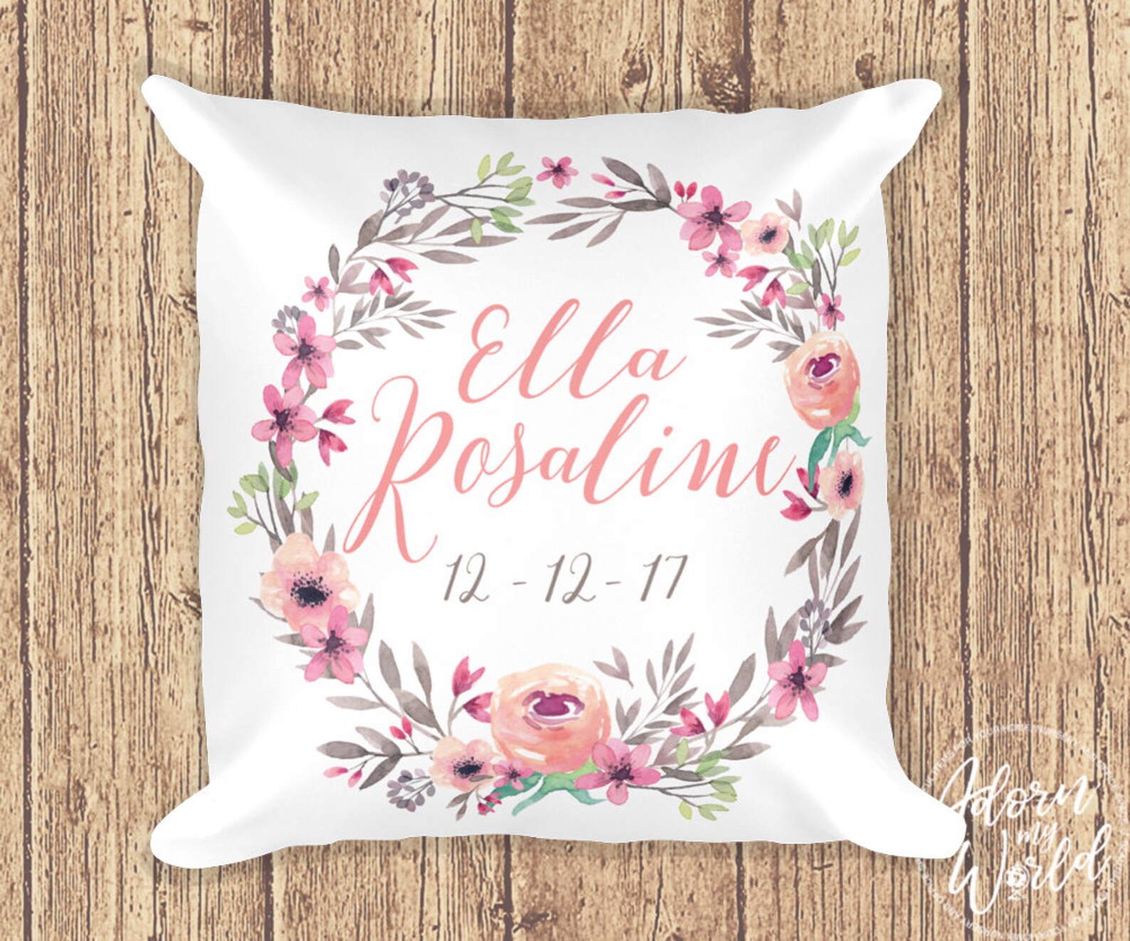 Personalized Baby Pillow Custom Baby Pillow Birth Etsy UK