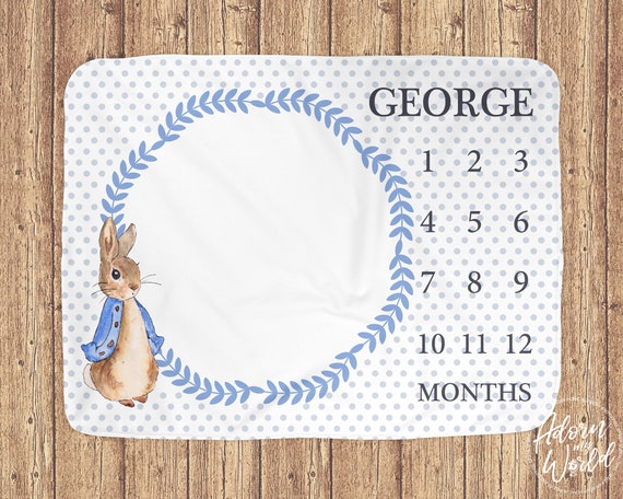 Peter rabbit milestone blanket sale
