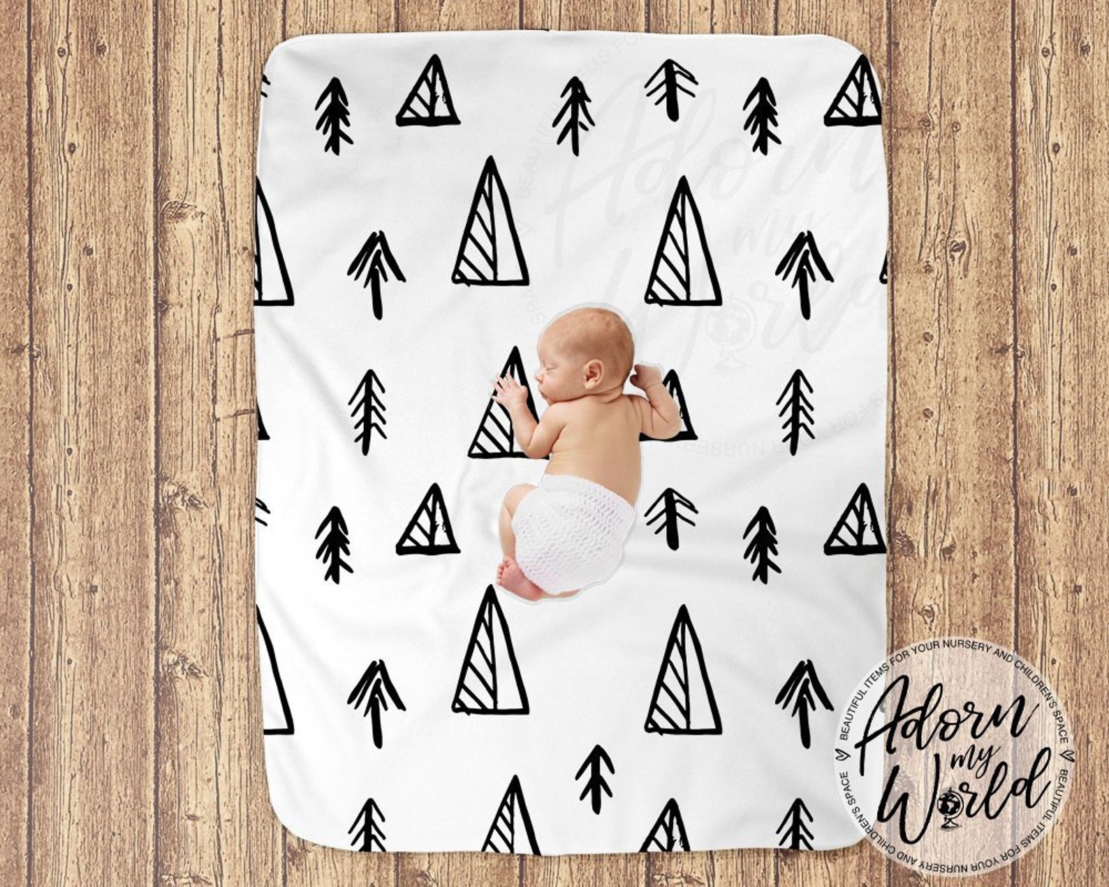 Modern Baby Blankets Black and White Blanket Monochrome Baby Etsy