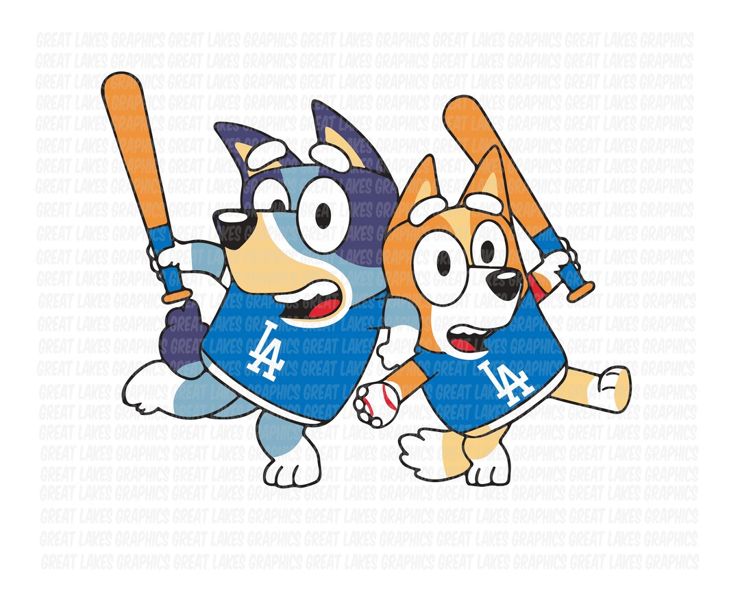 Bluey Los Angeles Baseball Logo Digital File for T Shirt Printing and