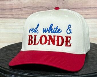 Red White and Blonde | Patriotic, Summer, 4th of July Trucker Hat