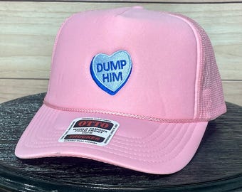 Dump Him Candy Heart - Embroidered Foam Trucker Hat, Otto  display picture 3