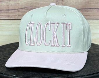 Clock It 3D Puff - Embroidered Trucker Hat - Ladies Cap