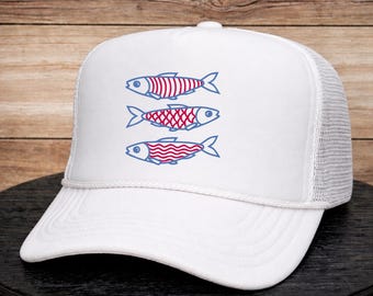 USA Stacked Sardines | Patriotic, Summer, 4th of July Trucker Hat, America 250 Years