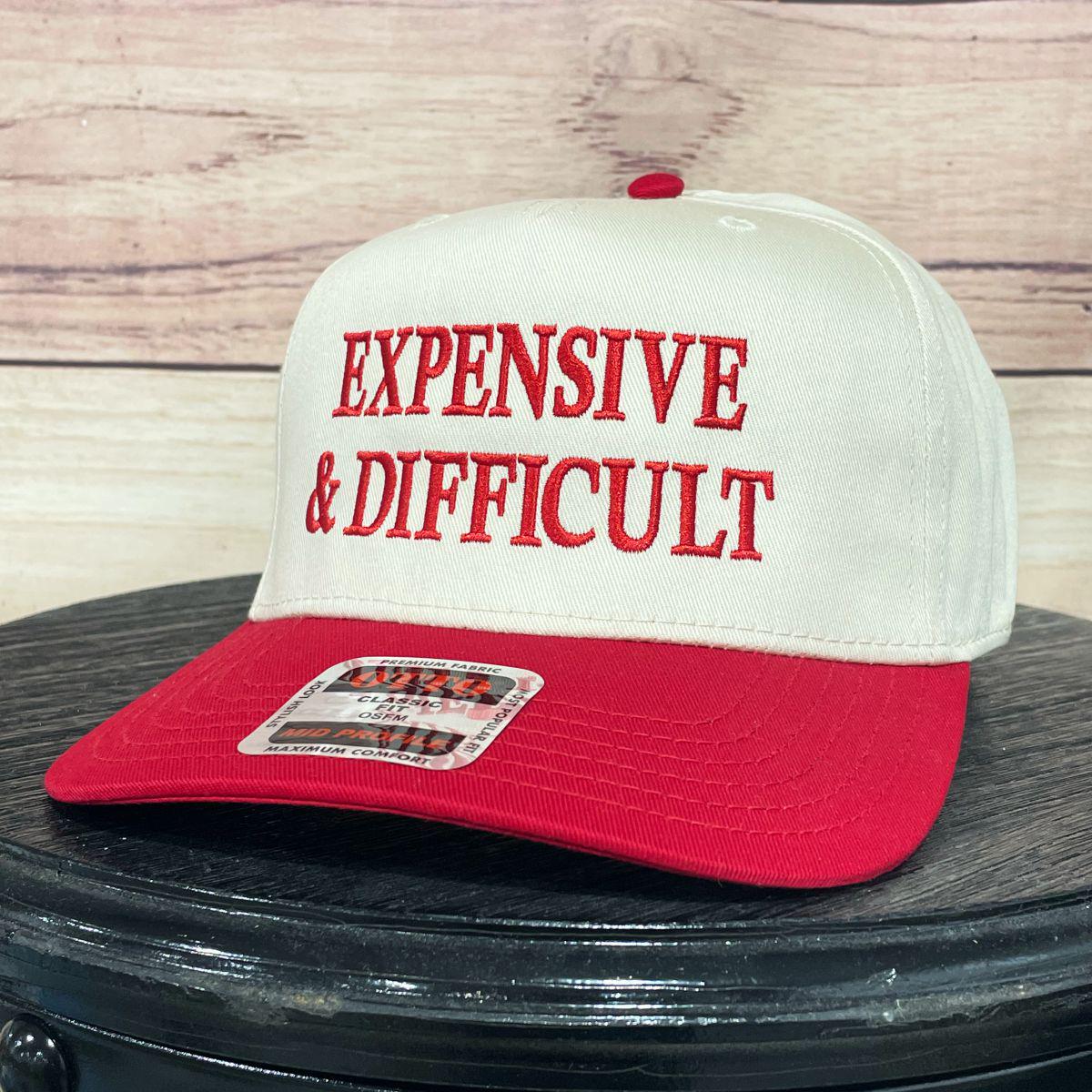 Expensive & Difficult Embroidered Trucker Hat – - Etsy display picture 2