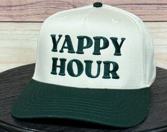 Yappy Hour - Embroidered Trucker Hat - Ladies Cap