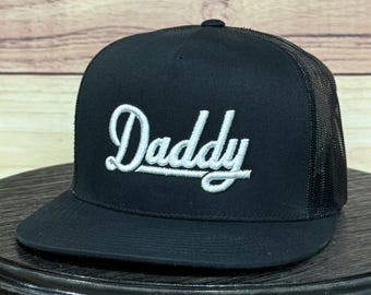 Daddy 3D Puff Embroidered - Flat Brim Father's Day Snapback Hat