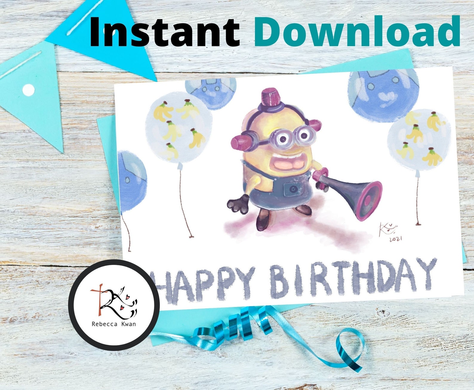 Printable Minion Themed Birthday Card/ Instant Download/ Etsy Canada