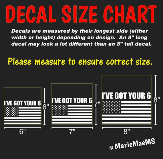 Car Sticker Size Chart