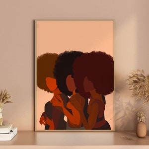 Golden Hour Digital Print, DOWNLOADABLE ART PRINT, Woman Art, Black Girl Art, Woman Printable Art, Boho Woman Art, Woman Bedroom Wall Art