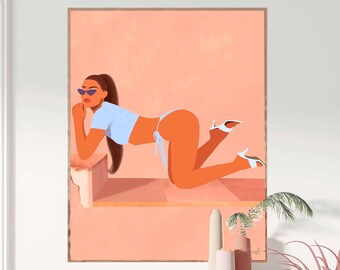 Fashion Art Print, Prints for Women, Bedroom Decor for Women, Women Art Print