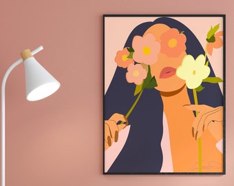 Han Ye Seul Digital Print: Light Pink