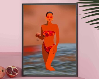 Stampa artistica digitale di donne