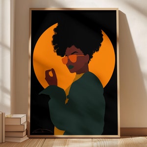 Black Woman Art Print - Poster - Woman Art - African American Art - Wall Art - Black Women - Black Girl Magic - Art