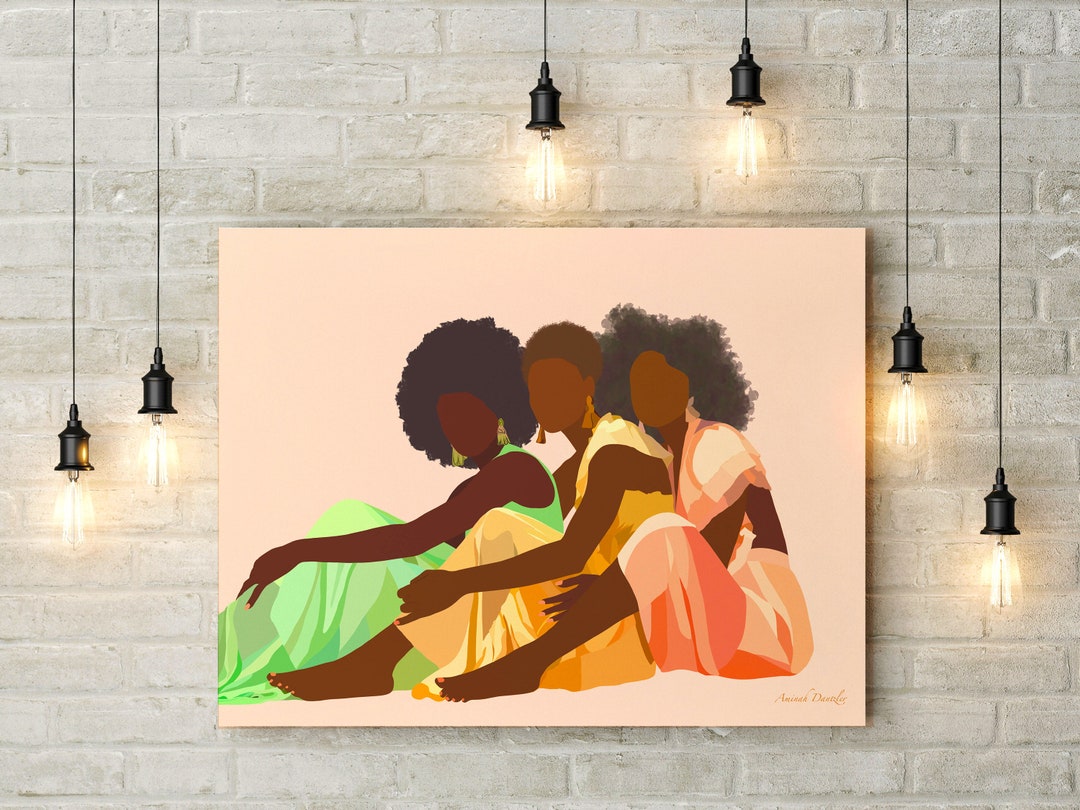 Black Woman Art Poster Canvas Print Black Art African Etsy