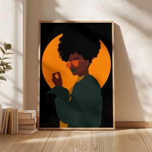 Black Women Art - Digital Art Print - Graphic Illustration - African American Art - Wall Art - Black Women - Black Girl Magic - Afro Art