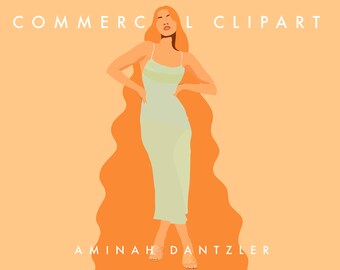 Fashion Woman Clipart PNG, Woman Clipart, Commercial Clipart