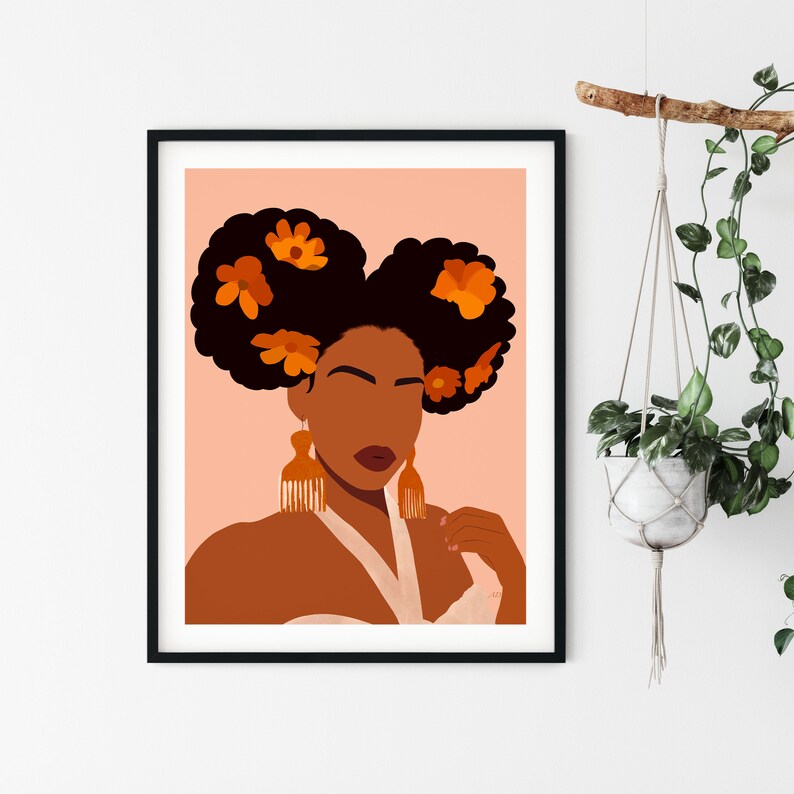 Woman Bedroom Wall Decor Art for Women Women Illustrations Etsy