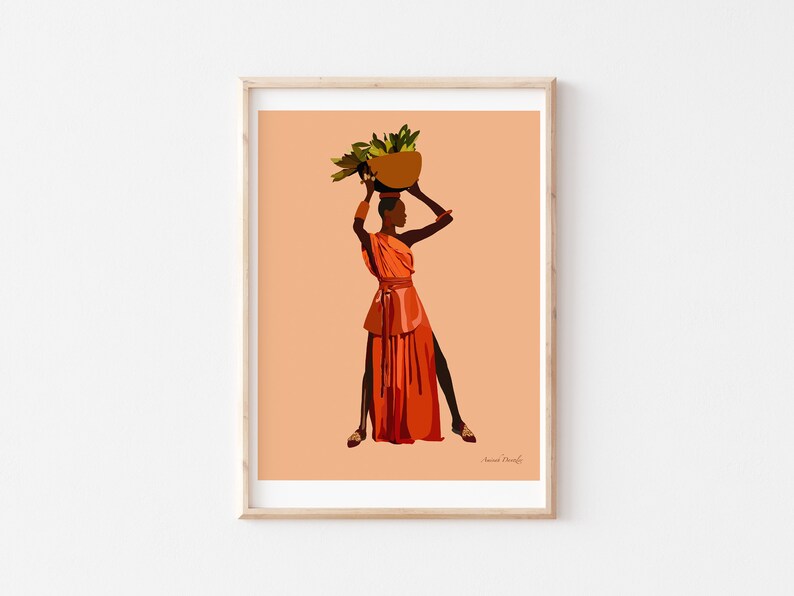 Black Women Art Black Art Illustration African American Art Black Girl Art Art Print Black Woman Wall Art Contemporary Art