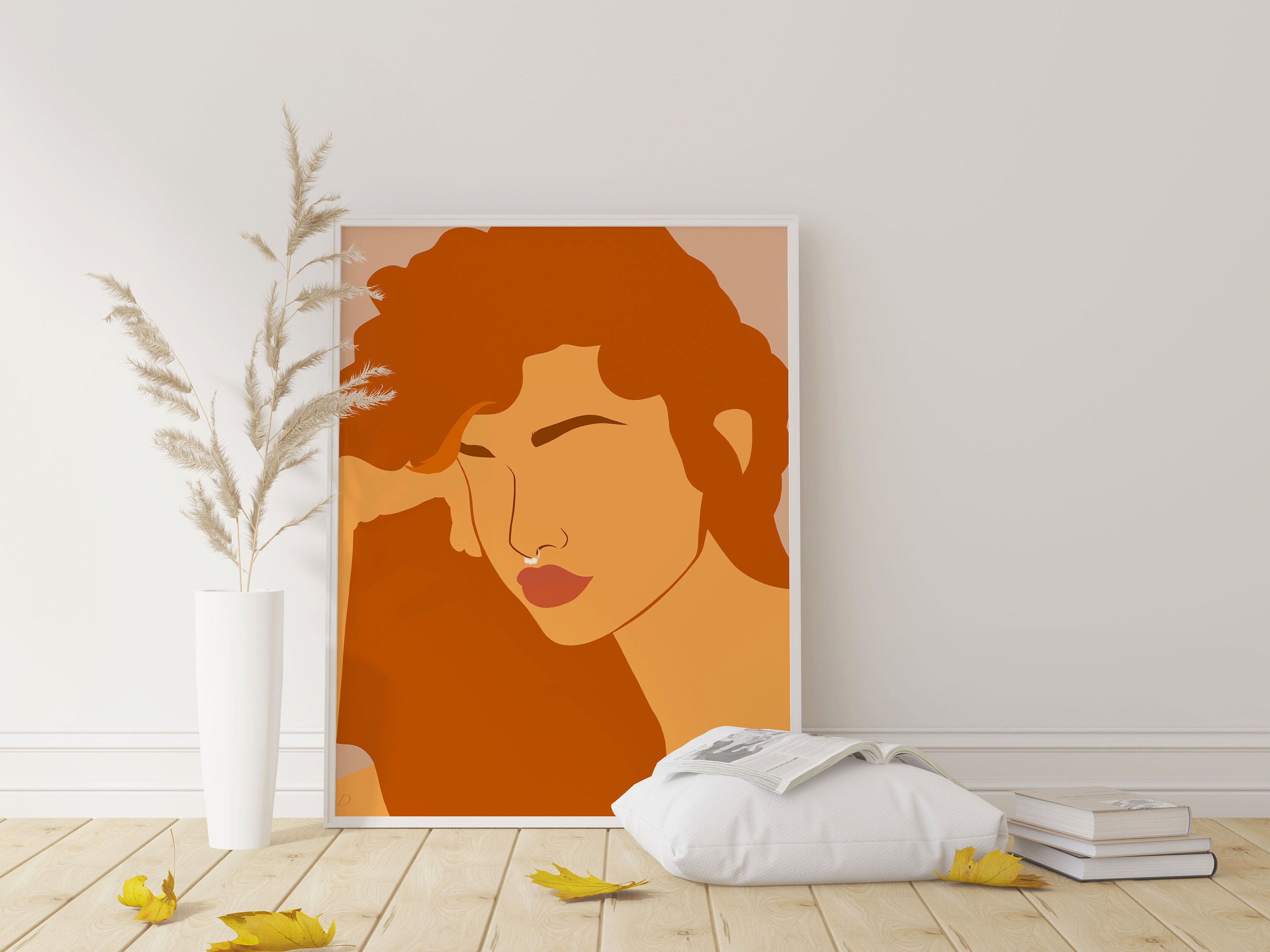 Canvas Art for Woman Woman Wall Art Abstract Woman Portrait Etsy