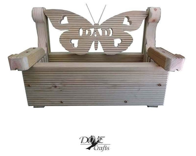 MUM/DAD Small and Big Bench Planter, Hand Crafted