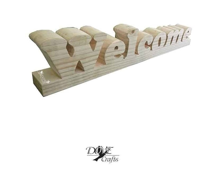 Wooden Free Standing Name Hand Crafted