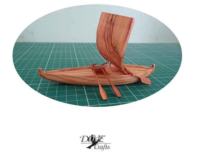 The Galilean Fishing Boat, Made of Oak/Olive Wood, Hand Crafted