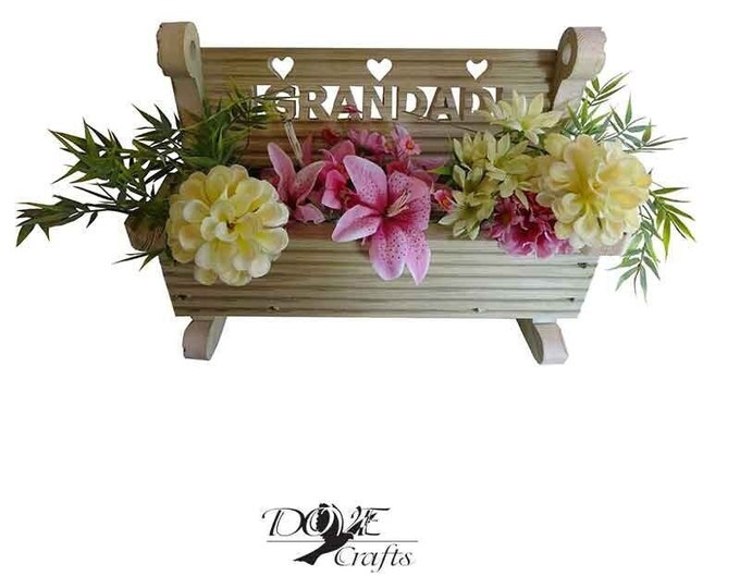 Rocking Bench Planter with personalisation, Hand Crafted