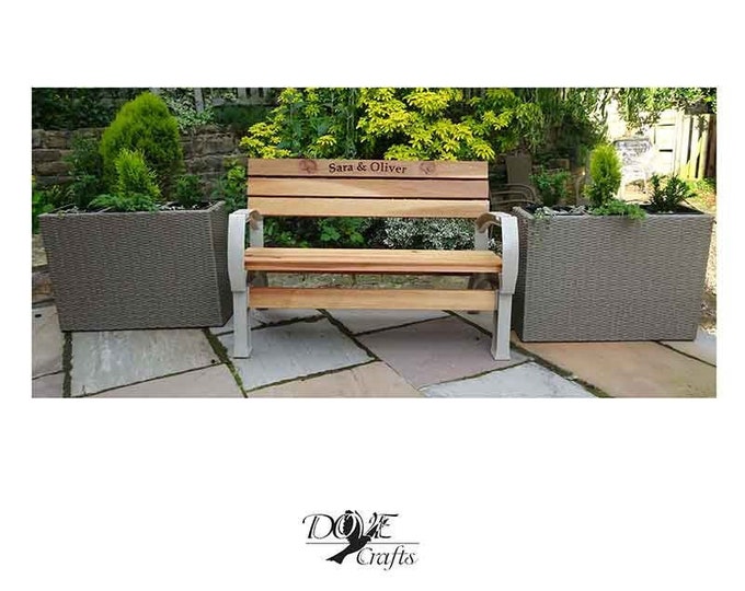 Garden Bench high quality, Red Cedar wood Strong and Sturdy with carving and engraving(Collection only)