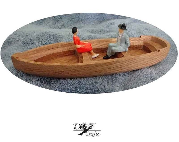 Wooden Rowing Boat, Oak wood/ Extra large, Try it on water, Hand Crafted