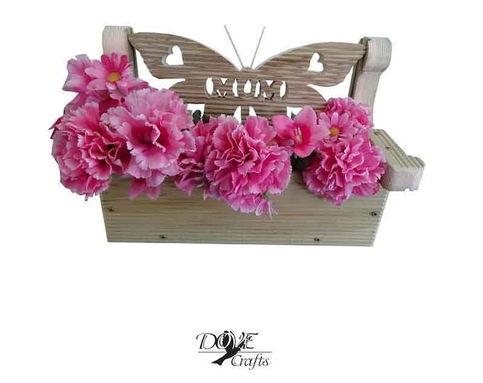 MUM/DAD Small and Big Bench Planter, Hand Crafted