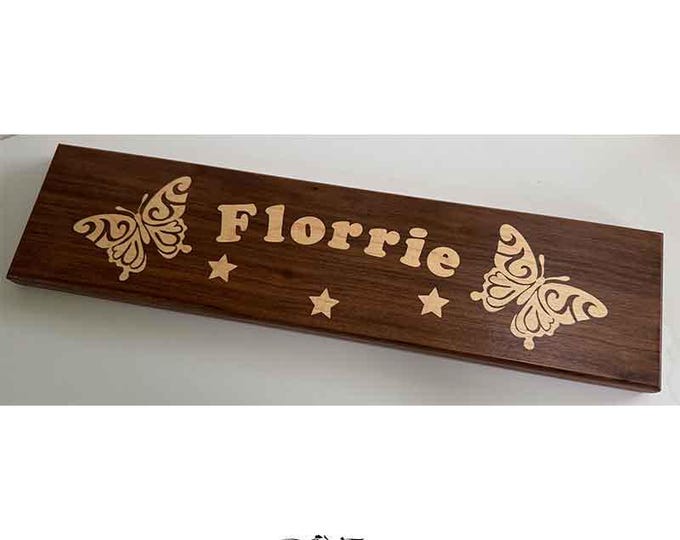 Step Stool With personalised inlay, Plaque inlay