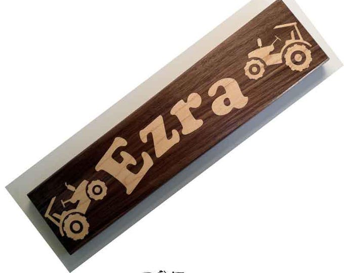 Step Stool With personalised inlay, Plaque inlay