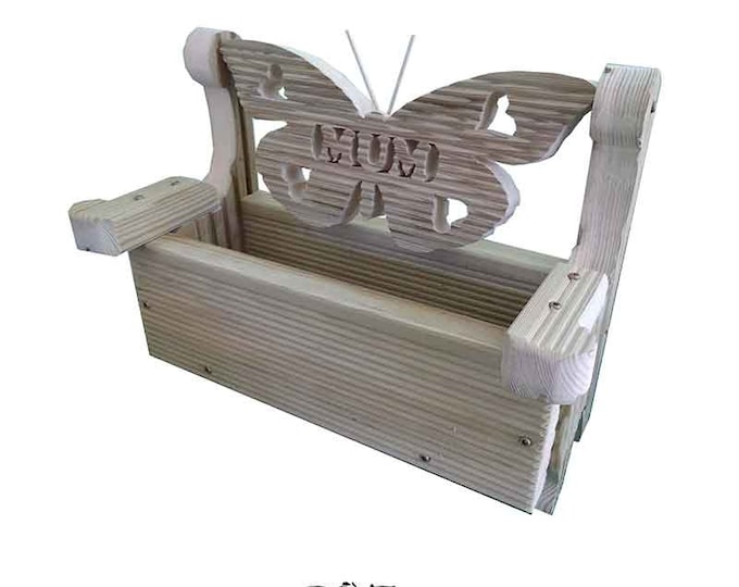 MUM/DAD Small and Big Bench Planter Hand Crafted
