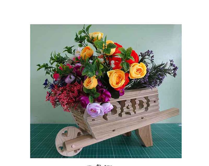 Wheelbarrow Planter Small, Hand Crafted With different Option