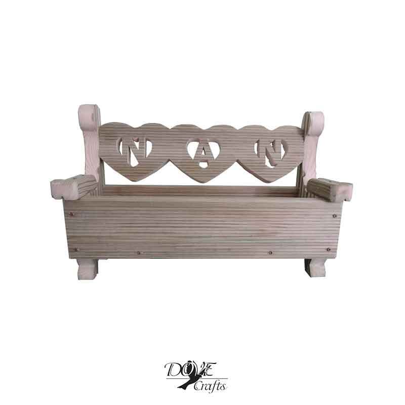 Love Heart Bench Planter MUM DAD pre treated decking wood Hand
