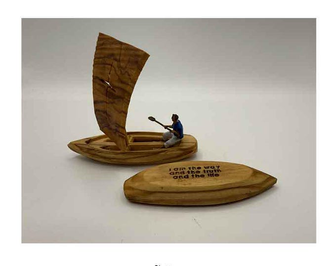 Cross Boat, Made of Olive Wood, Hand Crafted