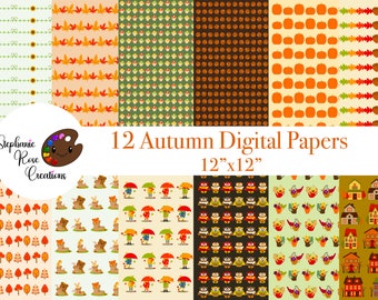 Autumn Digital Paper Set