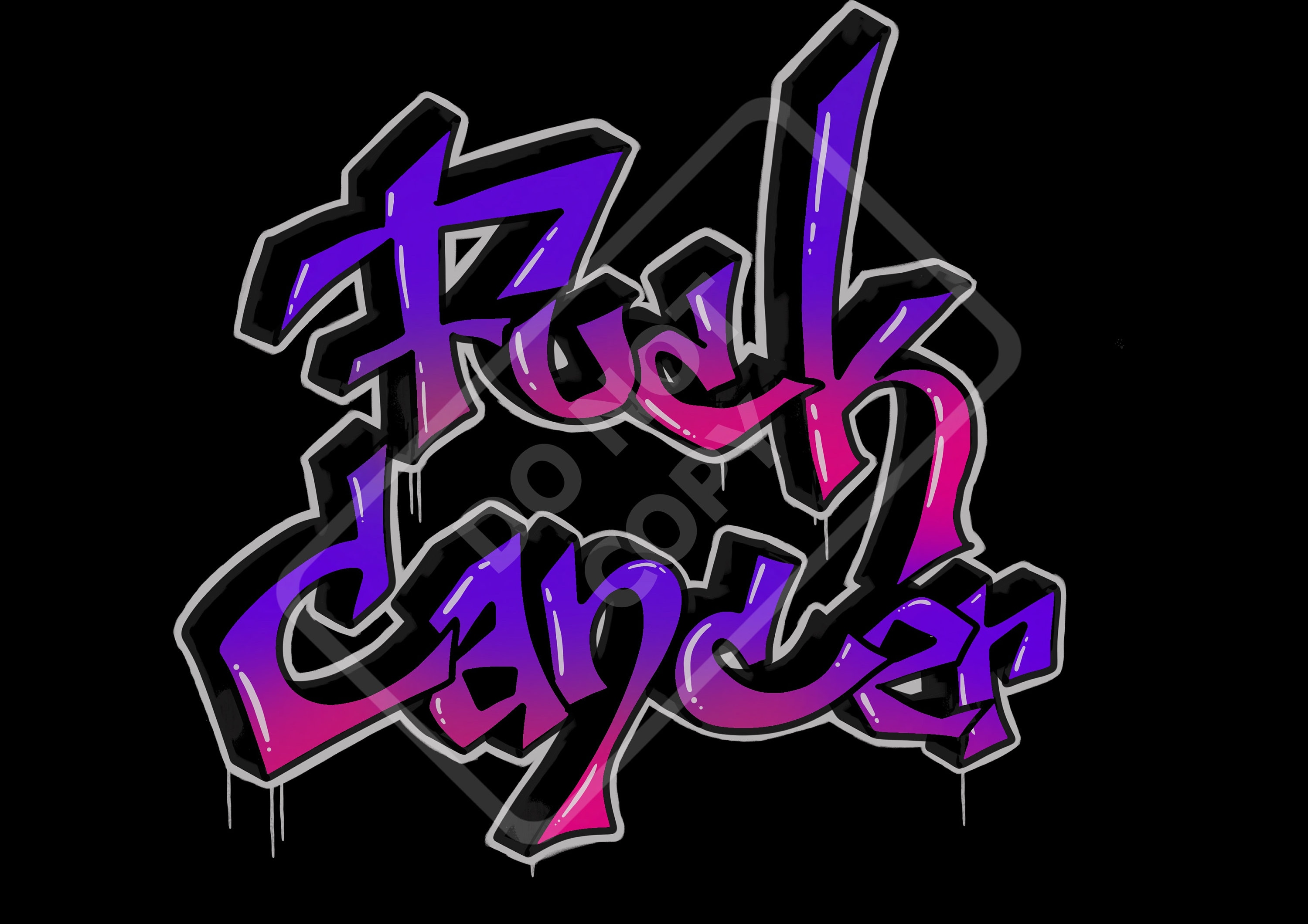 F Cancer Graffiti Digital File Etsy