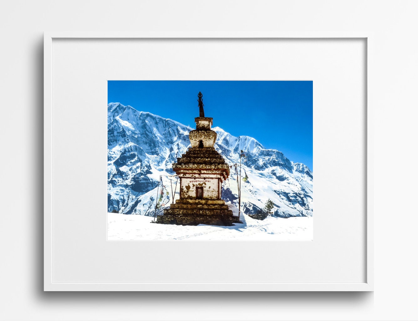 Printable Photography Annapurna Temple Mountain Print Nepal Instant