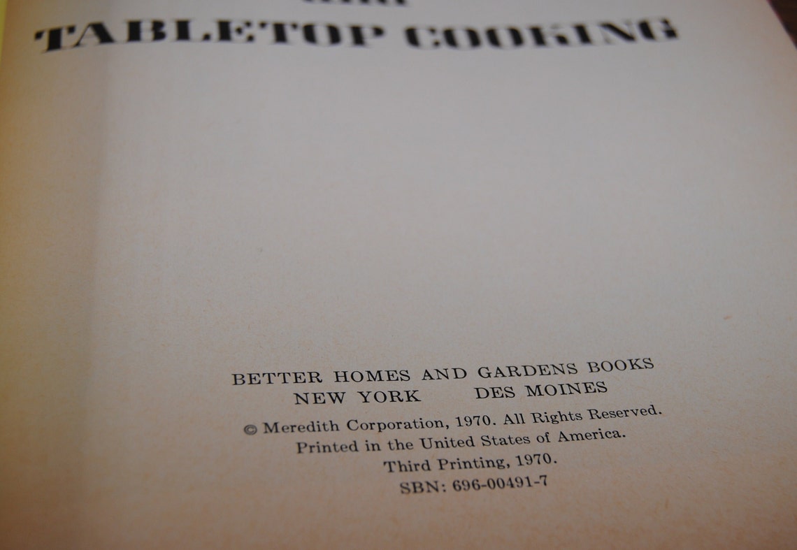 1970 Better Homes and Gardens Fondue and Tabletop Cooking Etsy