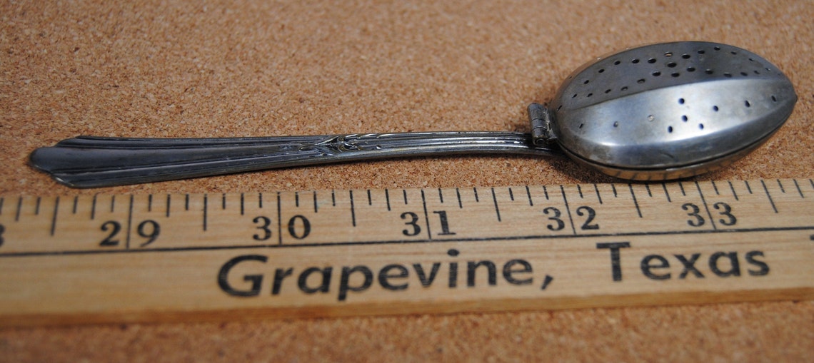 Caroline Silverplate Tea Strainer Spoon Vintage Tea Steeping Etsy