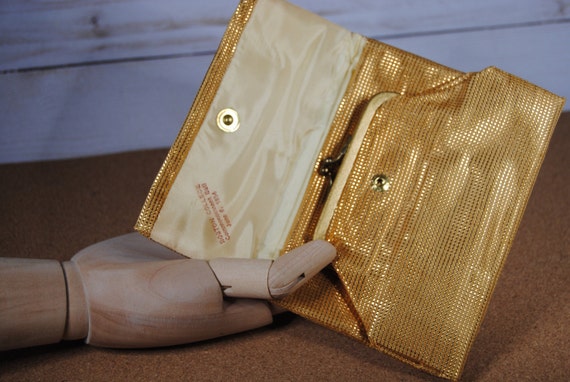 Gold clutch purse - Vintage clutch from Boston Col