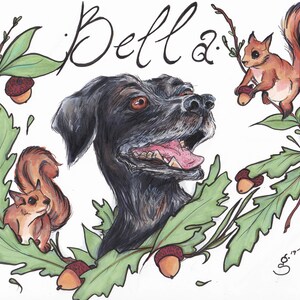 Benutzerdefinierte illustrierte Pet Portrait (Komplex)