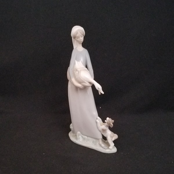 Lladro Figurines Girl With Dog Etsy