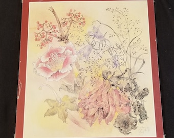 Vintage "Gloxinie" de Artist Sulamith Wulfing - Verkerke Botanical Print - 1979