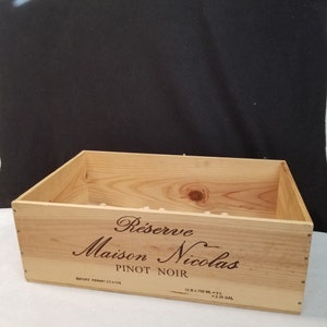 RARE Reserve Maison Nicolas Pinot Noir - Wooden Wine Box - 21&quot; x 13&quot; x 7&quot;