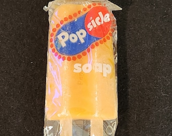 Vintage 1980's Popsicle Brand - Popsicle Soap Shape with Popsicle Sticks - Orange Color