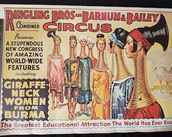 Ringling Bros and Barnum & Bailey: Women from Burma - Art Poster 24-3/4" x 16-3/4"