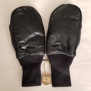 Vintage Weiss Gloves Exclusive Supplier - US Ski Team - Mittens - Black - Medium